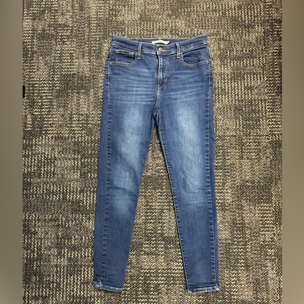 Levi's 720 Blue High Rise Super Skinny Jeans Classic Style 29x28